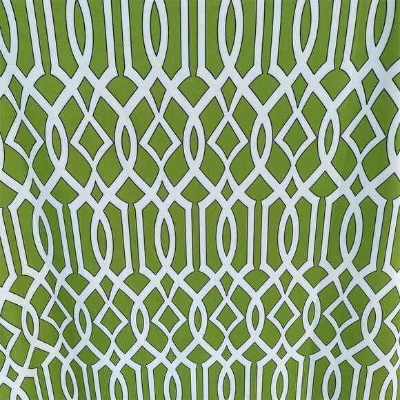 Jean-Pierre Klifa Daphne Dress M Green Geometric Knee Length Cap Sleeve - Picture 8 of 10